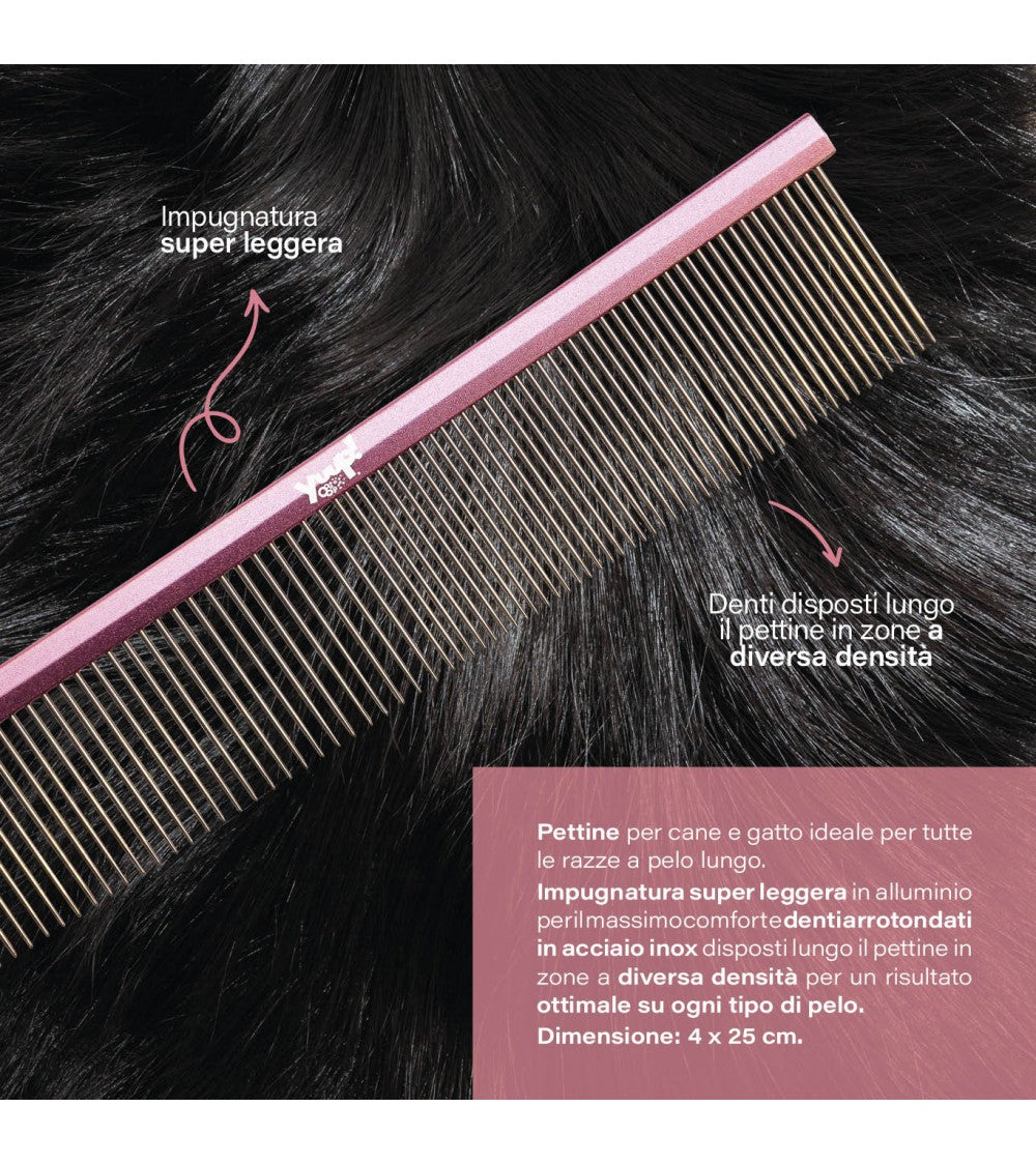 Pink Comb mini - Professional grooming comb - 4 x 19cm